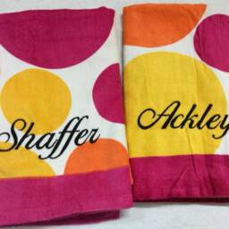 Dots Personalized Beach Towel Bridesmaid Gifts Graduation Gift Dorm Adult Wedding Party Favor Birthday - thumbnail 3