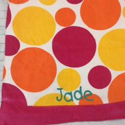 Dots Personalized Beach Towel Bridesmaid Gifts Graduation Gift Dorm Adult Wedding Party Favor Birthday - thumbnail 2