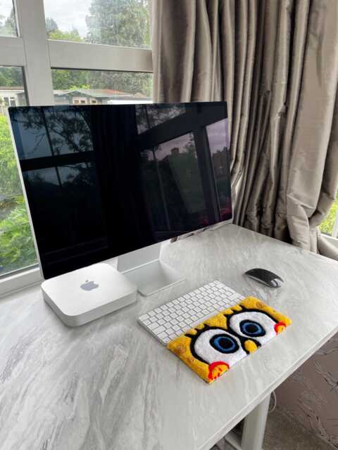 Sponge Bob Keyboard Handmade Tufted Rug - image 1