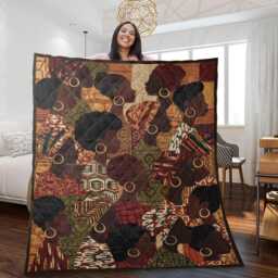 Afro Cultural Quilt Blanket Black History African Pattern Bed Ethnic Art Home Decor - thumbnail 3