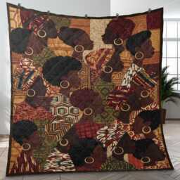 Afro Cultural Quilt Blanket Black History African Pattern Bed Ethnic Art Home Decor - thumbnail 1