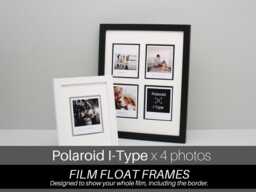 Polaroid I-Type Film Float Frame - Wooden Photo Display For Four Prints - thumbnail 1