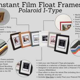 Polaroid I-Type Film Float Frame - Wooden Photo Display For Four Prints - thumbnail 4