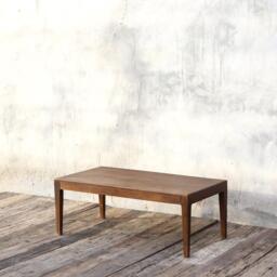 Reclaimed Teak Wood Coffee Table Rustic Mid-Century Center Table For Living Room