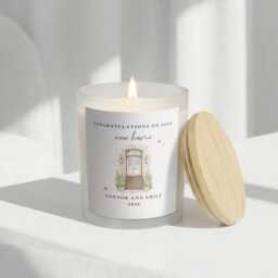 Personalised New Home Candle Gift - Housewarming Custom Address Present Moving House For Couples Our First - thumbnail 3