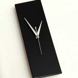Contemporary Minimalist Black Rectangle Wall Clock - Modern Home Decor - thumbnail 2