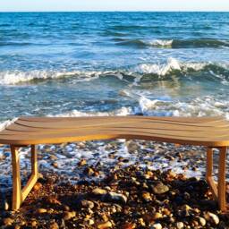 Handmade Wavy Coffee Table Solid Oak Unique Furniture Nesting Tables - thumbnail 3