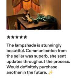 Hand-stitched Beige Lampshade Pleated Brocade Fabric, E27 Fitting - thumbnail 4
