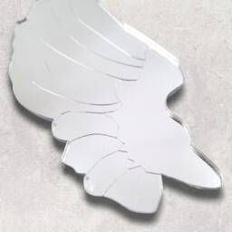 Etched Angel Wings Acrylic Mirror Wall Art Custom Colors & Sizes - thumbnail 2