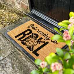 Get Ready To Roll Doormat, Fun Dnd Welcome Mat, Game Night Door Dice Entryway Rug, Housewarming Gift, Gift For Him, Her - thumbnail 3