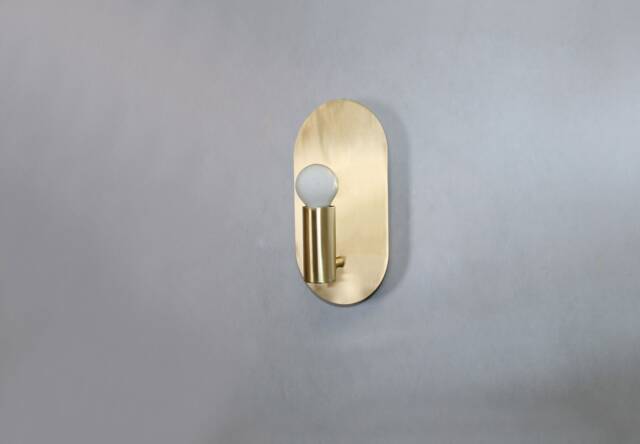 Ellipse Wall Lighting - Brass Gold Globe Lamp Vanity Light Fixture, Sconce, Lamp, , Small - image 1