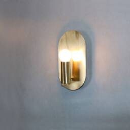 Ellipse Wall Lighting - Brass Gold Globe Lamp Vanity Light Fixture, Sconce, Lamp, , Small - thumbnail 3