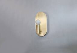 Ellipse Wall Lighting - Brass Gold Globe Lamp Vanity Light Fixture, Sconce, Lamp, , Small - thumbnail 1