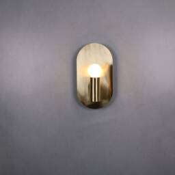 Ellipse Wall Lighting - Brass Gold Globe Lamp Vanity Light Fixture, Sconce, Lamp, , Small - thumbnail 2