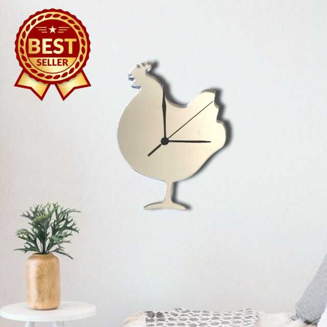 Cockerel Acrylic Clock - Many Colours Available - Bespoke Shapes & Sizes Made - image 1