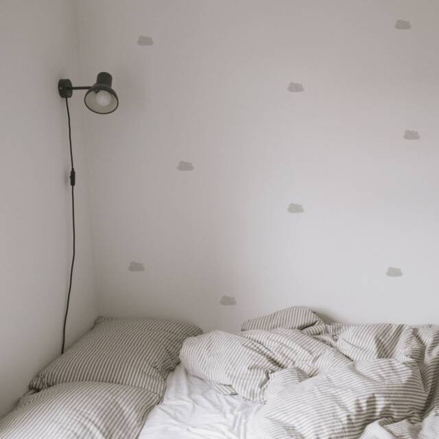Mini Clouds Fabric Wall Stickers. Removable & Reusable - image 1