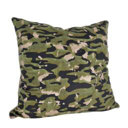 Fortuny Fabric Pillow Case Camo Isole Pattern in Army - Made Italy - thumbnail 2