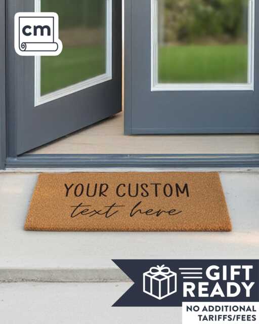 Your Custom Text Here - Doormat Door Mat Funny Gift Words - image 1