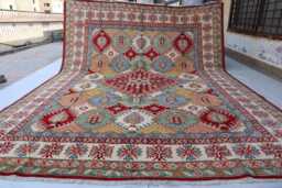 9x12 Ft Brand Handmade Rug, High Pile Soft Wool Afghan Palace Kazak Area Traditional Dining Table Living Room Rug