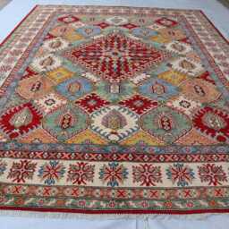9x12 Ft Brand Handmade Rug, High Pile Soft Wool Afghan Palace Kazak Area Traditional Dining Table Living Room Rug - thumbnail 2