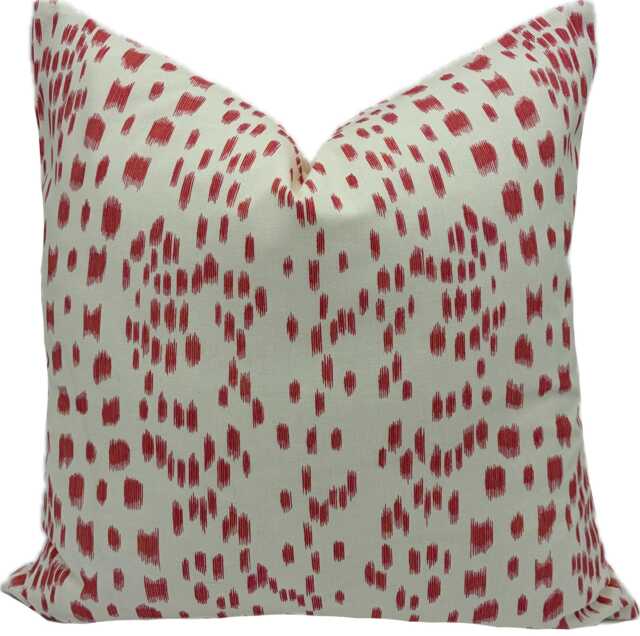 Brunshwig & Fils Les Touches Reverse Pink Cushion Cover Pillow Double Sided - image 1