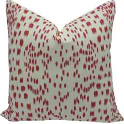 Brunshwig & Fils Les Touches Reverse Pink Cushion Cover Pillow Double Sided - thumbnail 1