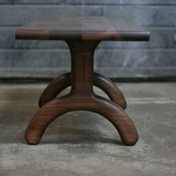 Solid Walnut Sunday Bench - Luxury Handcrafted UK Furniture Home Decor - thumbnail 3