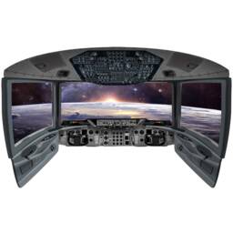 Galaxy Wall Decal - Space Shuttle Cockpit Window Mural Aviation Art Spaceship Stickers - Cp10 - thumbnail 2
