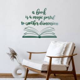 Open Book Quote Vinyl Wall Decal Library Home Interior Reading Corner Decor Art Stickers Mural - 2869Di - thumbnail 3