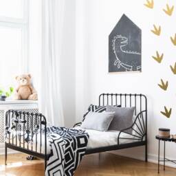 Dinosaur Footprint Decals - Kids Room Wall Stickers, Decor, Modern Minimalist Art, Unique Nursery Decor - thumbnail 3