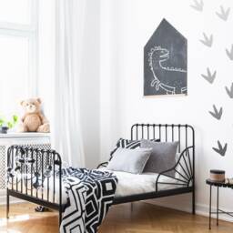 Dinosaur Footprint Decals - Kids Room Wall Stickers, Decor, Modern Minimalist Art, Unique Nursery Decor - thumbnail 4