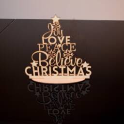 Plywood Christmas Tree Mdf Holiday Decoration - thumbnail 2