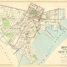 Antique Map Print South New Haven City, Vintage Style - Photo, Matte, Or Canvas - thumbnail 3