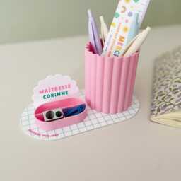Personalized Teacher Desk Set - Colorful Organizer With First Name Original End Of School Year Gift