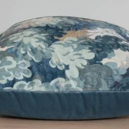 Linwood Omega Prints English Oak Teal & Velvet Cushion Cover 45x45 cm - thumbnail 2