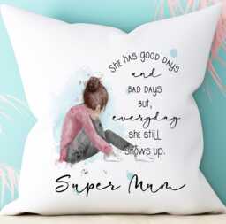Super Mum Gift, Personalised Motivational Cushion, Mother's Day New Gift - thumbnail 1