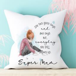 Super Mum Gift, Personalised Motivational Cushion, Mother's Day New Gift - thumbnail 3