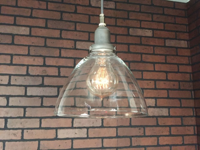 "Industrial Pendant -Raw Unfinished Steel 8"" ""Glass Cone"" With Patented ""Huila Connector" - image 1
