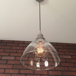 "Industrial Pendant -Raw Unfinished Steel 8"" ""Glass Cone"" With Patented ""Huila Connector" - thumbnail 3