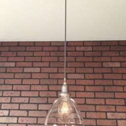 "Industrial Pendant -Raw Unfinished Steel 8"" ""Glass Cone"" With Patented ""Huila Connector" - thumbnail 2