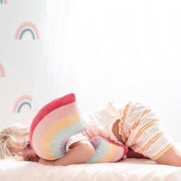 Rainbow Pillow + Personalised Soft Plush Pillow - Perfect For Any Kids Bedroom & Travel - thumbnail 2