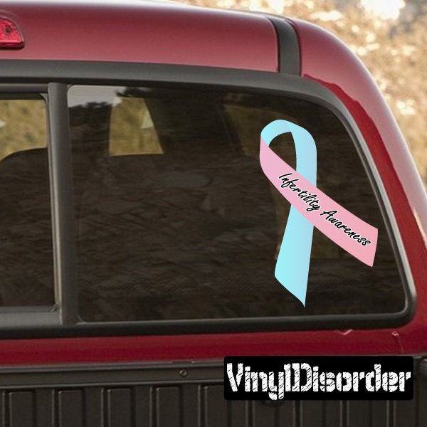 Infertility Awareness Ribbon Vinyl Wall Decal Or Car Sticker