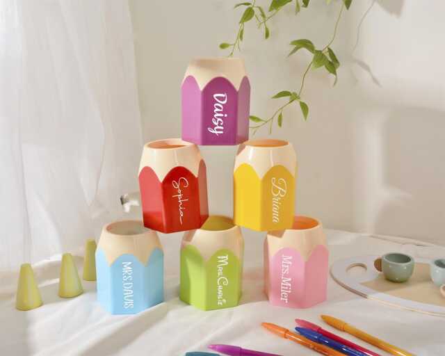 Personalized Teacher Pencil Holder, Gift, Decor For Classroom, End Of Year Appreciation Back To School Gifts, Preschool - image 1