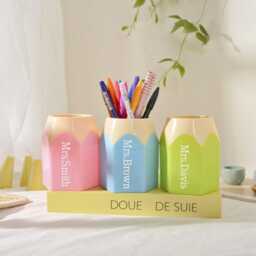 Personalized Teacher Pencil Holder, Gift, Decor For Classroom, End Of Year Appreciation Back To School Gifts, Preschool - thumbnail 2