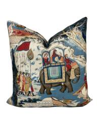 G.p & J Baker Shalimar Indigo/Red Decorative Cushion Cover Pillow - thumbnail 1