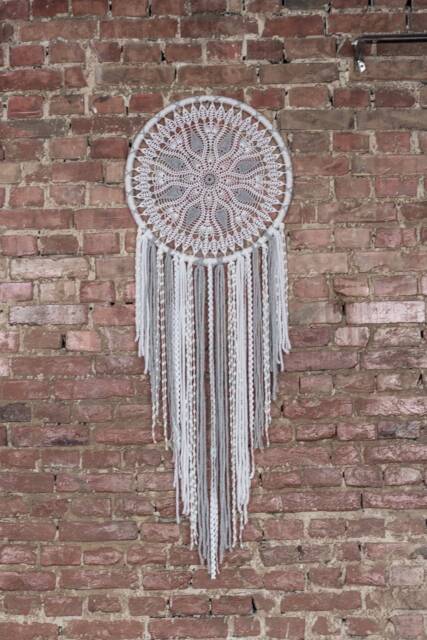 Large Dream Catcher, Crochet Mandala, Bohemian Wall Hanging - image 1