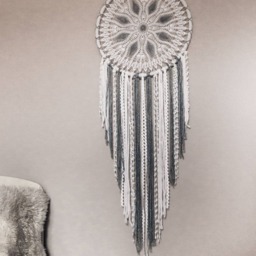 Large Dream Catcher, Crochet Mandala, Bohemian Wall Hanging - thumbnail 3