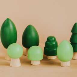 Handmade Tree Waldorf, Handpainted Toy, Wooden For Playscape, Montessori Tree, Pretend Play, Open-End Christmas D??cor - thumbnail 2