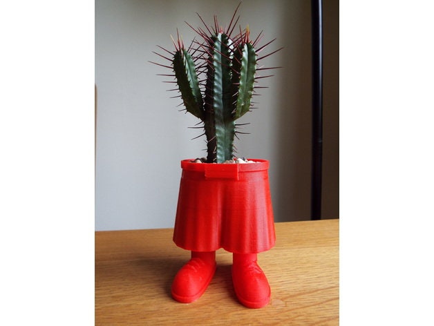 3D Printed Shorts Plant Pot Quirky Feet Planter - image 1