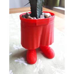 3D Printed Shorts Plant Pot Quirky Feet Planter - thumbnail 2
